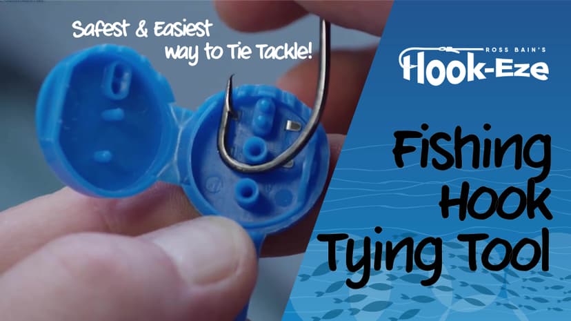 HOOK-EZE Fishing Knot Tying Tool | Protect from Fish Hooks | Tie Fishing Knots Easily | Cool Gadgets for Fishermen | Ice Fly Fishing | Fishing Accessories for Beginner Anglers | Nail Knot Tool