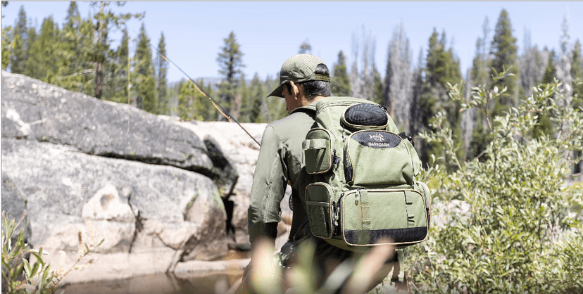 BASSDASH Fishing Tackle Backpack Water Resistant Tactical Bag Soft Tackle Box with Rod Holder and Protective Rain Cover