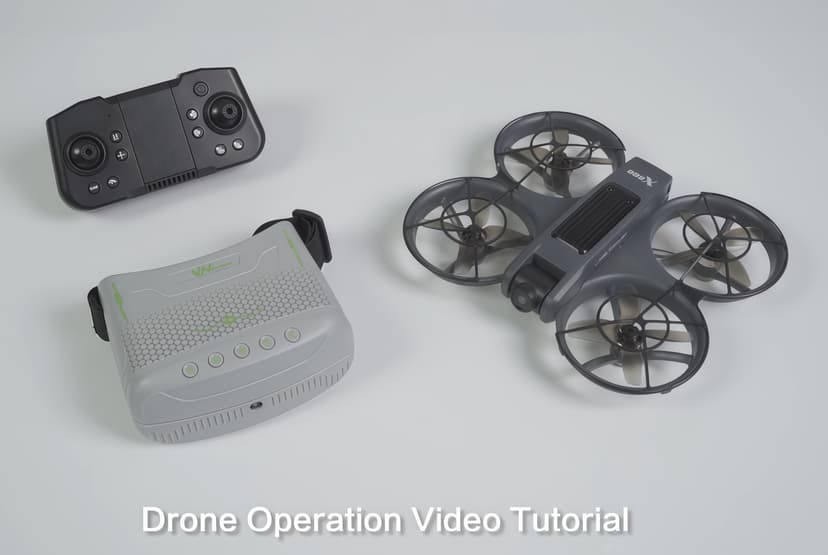 VR FPV Hobby Drone with VR Goggles, One Key Takeoff/Landing, APP Control, Brushless Motor, Dual Batteries, Beginner-Friendly Quadcopter with Propeller Guards, Altitude Hold, Optical Flow Positioning, Dual Cameras & LED Night Lights, a first-person view