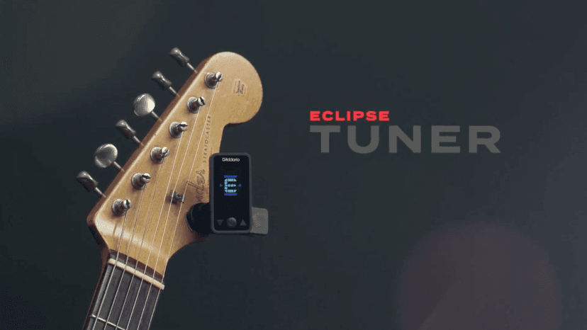 D'Addario Eclipse Headstock Clip On Guitar Tuner, PW-CT-17RD, Red