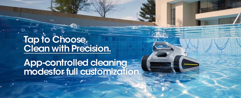 Cordless Robotic Pool Cleaner -Pool Vacuum 180W Brushless Motor, 45,000Pa Suction, Wall Climbing, Sonar Navigation, 3 Modes Automatic Pool Robot for Inground & Above-Ground Pools Up to 2150 Sq. Ft.
