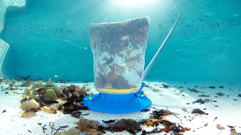 POOL BLASTER Leaf Vac Cordless Hoseless Pool Leaf Vacuum & Skimmer, Battery-Powered Swimming Pool Leaf Catcher with Heavy Duty Mesh Bag, for Inground and Above Ground Pools, by Water Tech