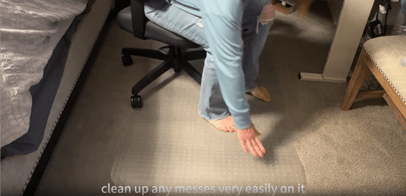 Office Chair Mat for Carpets, Clear Computer Desk Chair Mat for Low Carpeted Floors, Thick and Sturdy Carpet Protector, Easy Glide and Flat Without Curling (30" x 48" Rectangle)