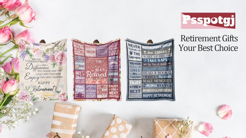 Retirement Gift for Woman, Retirement Blanket for Women/Men, Farewell Gifts for Coworkers, Going Away Goodbye Merch for Mom Grandma Throws Blankets 60"x50"