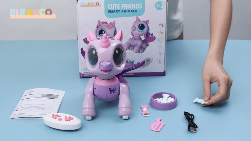 BIRANCO. Unicorn Robot Toys for Girls Age 3-5, Remote Control Electronic Pet, Gesture Sensing, STEM Play, Surprise Interactive Toy for Toddler Gifts and Kids Age 4 5 6+ Years Old B0F1SVTK89