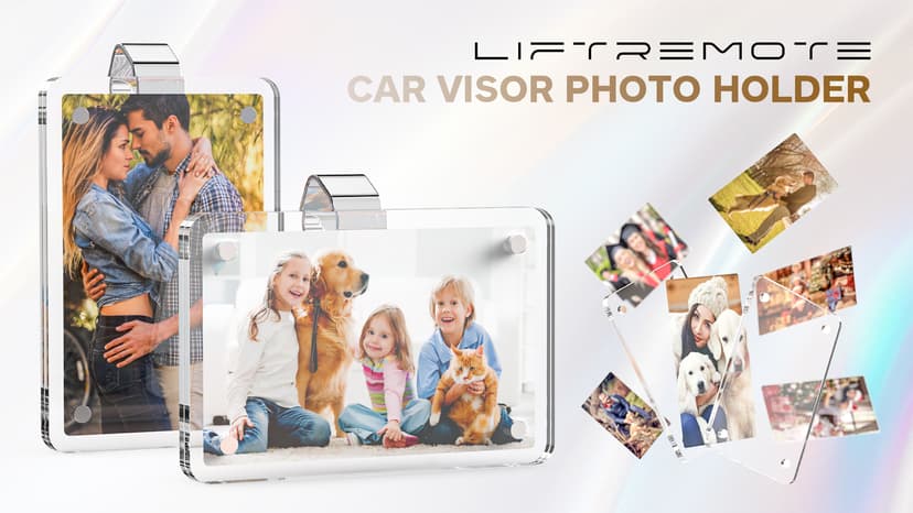 Magnetic Car Photo Holder, Car Accessories Birthday Gifts for Boyfriend, Personalized Car Picture Frame Magnetic Car Visor Picture Clip, Valentine's Day Gifts for Boyfriend, 2Pack B0F8JH118V