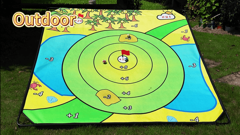 Battle Golf Chipping Game,Upgrade 80”x80” Large Chipping Mat,Play Outdoor Sticky Golf for Adults,Unique Multiplayer Indoor Outdoor Friends Family Yard Target Game