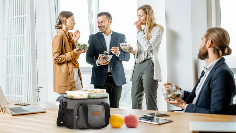 Lifewit Medium Lunch Bag Insulated Lunch Box Soft Cooler Cooling Tote for Adult Men Women, Black 12-Can (9L)