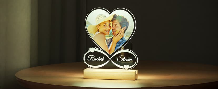 Personalized Birthday Gifts for Mom from Daughter Son, Custom Collage Picture Frames with Photo, Customized Photo Frame with Night Light, Personalized Christmas Photo Gifts for Mom Baby Kids Family