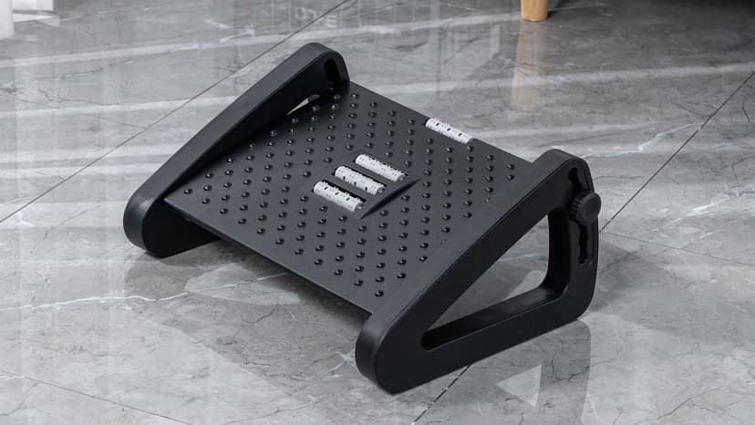 CasaZenith Foot Rest, Six Heights Adjustable Foot Rest for Under Desk at Work, Ergonomic Foots Stool for Under Office Desks, Under Desk Footrest with Foot Massage Roller, Chair Footrest for Leg Rests
