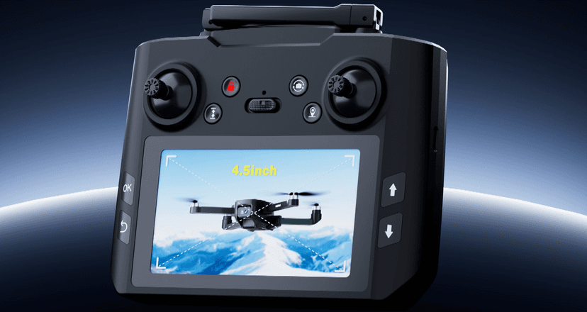 GPS Drone with EIS Camera 4.5" LCD Screen on Controller, FPV Drones Al Track&Orbit Mode with Professional with Auto Return Follow Me for Adult Beginner, GPS Brushless Drone Long Range Circle Fly,Under 249g