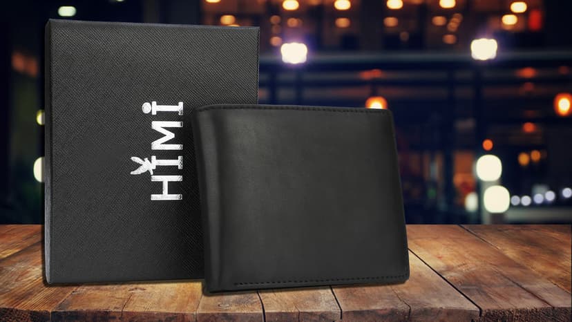 HIMI Wallet for Men-Genuine Leather RFID Blocking Bifold Stylish Wallet With 2 ID Window