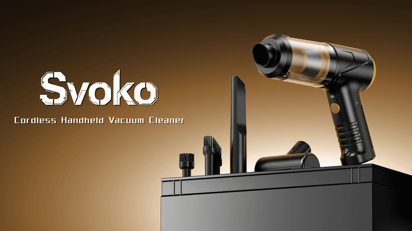 Handheld Vacuum Cleaner 21000Pa Suction with Brushless Motor, 4-in-1 Portable Mini Car Vacuum with 2 Suction Modes, Cordless Vacuum with LED Light, Type-C Charge for Car, Office Desk, Keyboards