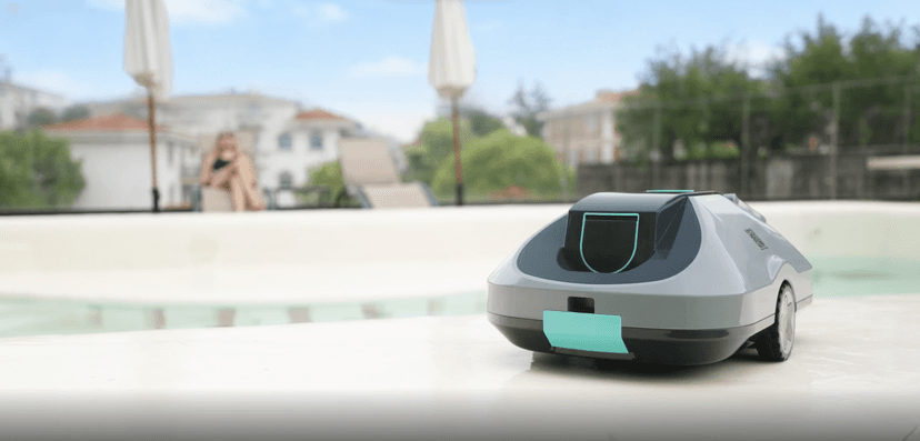 C1 Robotic Pool Cleaner, 200-Min Cordless Pool Vacuum for Above Ground & Inground Pools up to 2500 Sq.ft, Automatic Pool Vacuum Robot for Leaves & Dirt, Powerful Suction Self-Parking-Teal