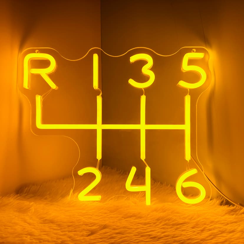 Car Gearbox Neon Sign, Neon Manual Gearbox Design Gifts for Dad, LED Garage Lamp Neon Lights for Wall Decor, Man Cave Garage Decor, USB Neon Sign for Auto Room Garage Repair Shop Gifts for Husband B0C9DNGD8P