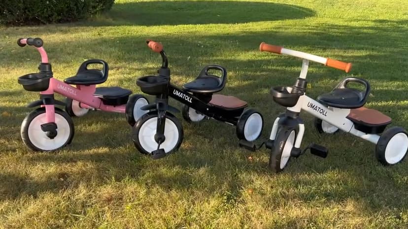 Adjustable Toddler Bike Outdoor Toys, Trike with Light up Wheels Umatoll Tricycle for Toddlers 2-5 Year Old, Birthday Gift for Boy Girl 2-4 B0DP9RKM21