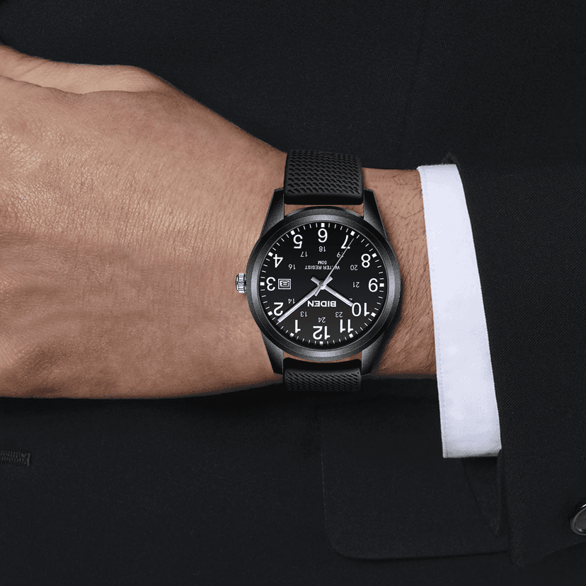 LN LENQIN Mens Watches Analog Quartz Sports Unisex 30M Waterproof Nurse Watch for Men Women Medical Professionals Military Time with Second Hand Glowing Easy to Read Dial