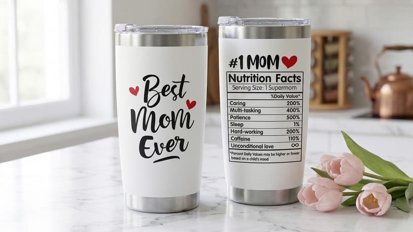 TEEZWONDER Christmas Birthday Gifts for Mom - 20 oz Stainless Steel Insulated Coffee Tumbler with Lid - Mothers Birthday Gifts from Daughter Son, Mothers in Law, Mama, Grandma, Tumblers for Women