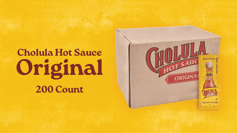 Cholula Original Hot Sauce Packets, 200 count - One 200 Count Individual Hot Sauce Packets with Mexican Peppers and Signature Spice Blend, Perfect Single-Serve Size for Delivery and Takeout B01DQ7F42C