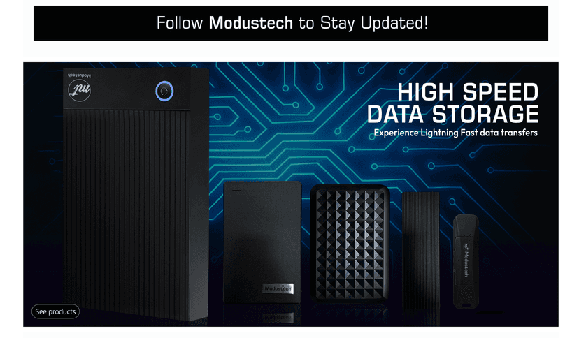 ModusTech 500GB Portable External Hard Drive USB 3.0/Type-C – Slim High-Speed HDD for Backup, Storage, Gaming – Compatible with PC, Mac, Laptop, PS4, PS5, Xbox, Windows, MacBook, Smart TV (500 GB)