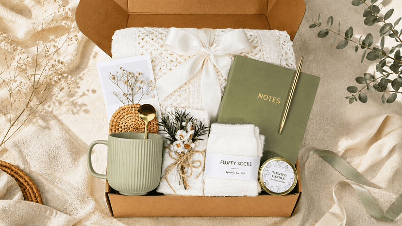 OHATOS Birthday Gifts for Women, Self Care Gifts for Women, Care Package Gift Basket, Thank You,Sympathy Cozy Gift Set for Best Friend Sister Mom, Girls,Girlfriend, Wife, Coworker B0GHQRC115