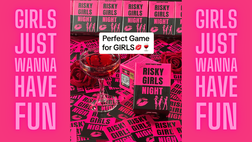 Risky Girls Night | Girls Night Games for Adults: 150 Spicy Questions and Hilarious Dares | Fun Party Game for Adults Perfect for Galentines, Bachelorette, & Birthday Parties