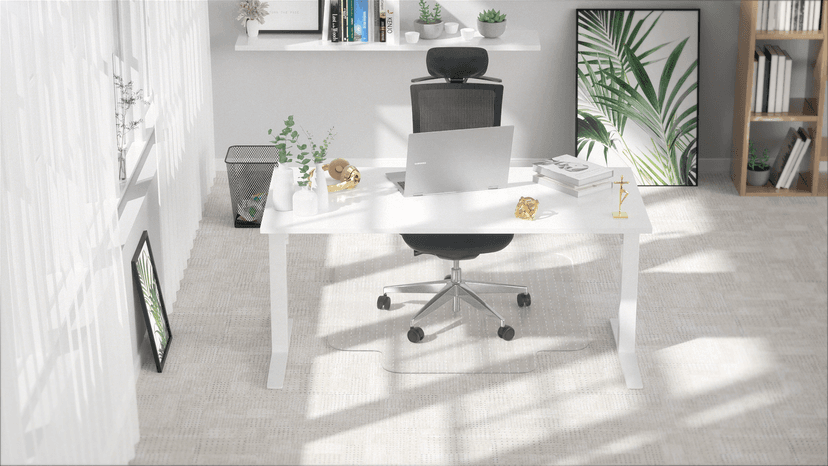 Chair Mat for Carpet- Low Pile (1/4" Thick) Carpet Protector for Office Gaming Computer Desk Chair. Heavy Duty Desk Chair Mat for Carpeted Floors, Semi Transparent