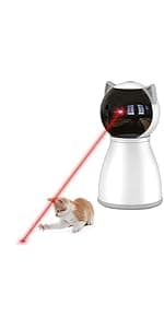 YVE LIFE Laser Cat Toys for Indoor Cats,The 4th Generation Real Random Trajectory Motion Activated Rechargeable Automatic Cat Laser Toy,Interactive Cat Toys for Bored Indoor Adult Cats/Kittens(White)