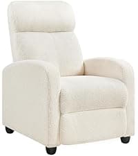 Yaheetech Recliner Chair PU Leather Recliner Sofa Home Theater Seating with Lumbar Support Overstuffed High-Density Foam & Pocket Springs, Push Back Recliners Armchair for Living Room