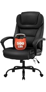 BestOffice Big and Tall Office Chair 500lbs Desk Chair Mesh Computer Chair with Lumbar Support Wide Seat High Back