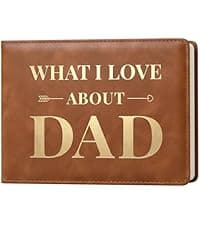 What I Love About You Leather Book – 30 Reasons Why I Love You, Fill-In-The-Blank Journal for Him & Her, Romantic Couples Keepsake (Brown)