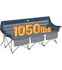 TIMBER RIDGE Oversized Folding Camping Chair High Back Heavy Duty for Adults Support up to 500lbs with Cup Holder, Side Pocket Cooler Bag