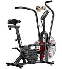 Exercise Bike, Wenoker Stationary Bike for Home, App Supported Indoor Bike with Silent Belt Drive, Heavy Flywheel, Multi-grips Handlebar and Upgraded Digital Display