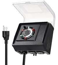 SURAIELEC Mechanical Pool Timer for Above Ground Pools, NEMA 5-15R Plug-in 24-Hour Timer with Dual Outlets, 15A 125V 1HP, Up to 3 Daily Settings, Weatherproof Cover for Pool Pumps, Outdoor Lighting