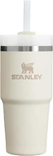 Straw and 3-Position Lid | Cup Holder Compatible for Travel | Insulated Stainless Steel Cup | BPA-Free STANLEY Quencher H2.0 Flow State Tumbler, 14 oz, Cream 2.0 B0CP9Z16VD