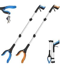 32" Grabber Reacher Tool, 2-Pack Foldable Reacher Grabber Pickup Tool with 360° Rotating Jaw & Magnet, Trash Picker Upper Grabber, Lightweight Grabbers for Seniors Heavy Duty B0CGDM3SCN