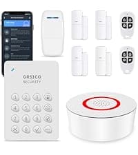 9-Piece Home Security System, WiFi Wireless Alarm System, 120dB Siren Alert, DIY Smart Security System for House and Apartment, Smart Life App Control, No Monthly Fee, 2.4GHz WiFi