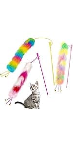 Cat Christmas Stocking, 10 Pack Gifts for Christmas, Interactive Feather Toy with Catnip, Cat Ball Toys, Crinkle Balls, Mice Toys for Indoor Cats & Kitten
