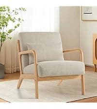 Lazy Chair with Ottoman, Comfy Accent Lounge Chair with Side Pocket, Modern Reading Armchair with Footrest, Upholstered Sofa Chair for Small Spaces, Bedroom, Living Room, Dorm, Darkgrey