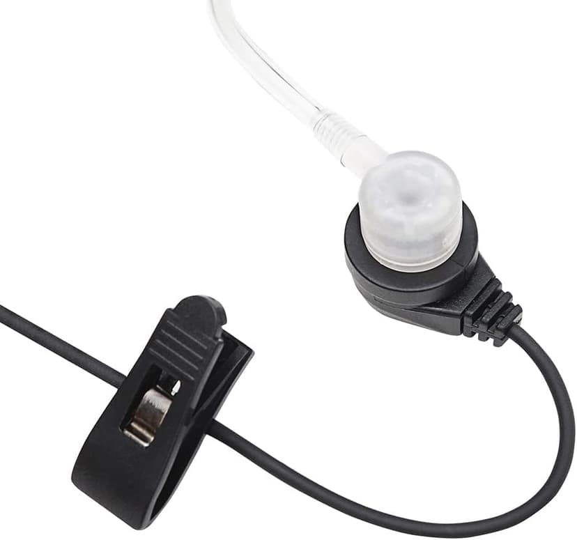 Midland AVPH3 Transparent Security Headsets with PTT/VOX – Wrap Around Design – Lasting Comfort Pair, Black