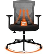Ergonomic Drafting Chair, Tall Office Chair with Flip-up Armrests, Breathable Mesh High Desk Chair with Lumbar Support Adjustable Footrest Ring for Standing Desk Black