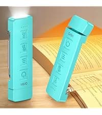 Gritin Reading Light, Rechargeable Book Light for Reading in Bed - Eye Caring 3 Color Temperatures, 5-Level Dimmable Brightness, Long Lasting, Compact Size Clip on Book Lamp for Bookworms-Blue