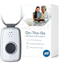 ADT-Monitored 24/7, LTE/GPS Technology, Waterproof Wearable Bracelet, Home & On-the-Go Safety ADT On-The-Go Mobile Medical Alert System for Seniors, Neck Pendant B09JT3ZQWC
