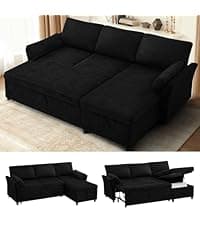 Upholstered Chaise Lounge with Right Armrest & Lumbar Pillow,Button Tufted Lounge Sofa with Storage,Lounge Chair Indoor,Modern Velvet Lounge Chair for Bedroom, Living Room and Office,Blue