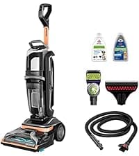 BISSELL Revolution HydroSteam Carpet Cleaner, Upright Deep Cleaner, HydroSteam Technology, 4-inch Self-Cleaning Tough Stain Tool & Formulas Included, 4123