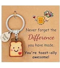 Next Chapter, New Home, Engagement, New Job, PBJ, 18 21 Birth, Loaf You, Thank You, Graduation Gifts, Couple, Friend, Retired PEALICIOUS Toast Keychain for Girls New Beginnings Congratulations Gifts B0FNQZ19F5