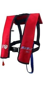HWAYAN Manual Inflatable Life Jacket| Inflatable PFD Vest Adult| Life Vest for Adults| Outdoor Water Sports| Supports up to 330 lbs|33g of Carbon Dioxide Cylinder
