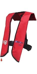 HWAYAN Manual Inflatable Life Jacket| Inflatable PFD Vest Adult| Life Vest for Adults| Outdoor Water Sports| Supports up to 330 lbs|33g of Carbon Dioxide Cylinder