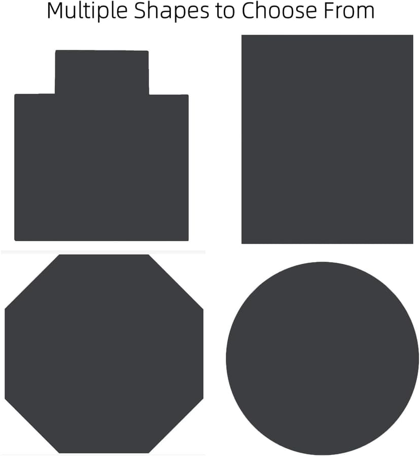 Office Chair Mat, Round Floor Mat for Home, 39inch Diameter Low Pile Heavy Duty Non Slip Multi-Purpose Desk Chair Mat Rug for Hardwood Tile Floor Carpets (Dark Grey)
