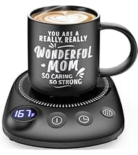 Coffee Mug Warmer-Fastest Heating & Highest Temperature, Coffee Cup Warmer for Desk Auto Shut Off, 4 Temp Settings & 1-12H Timer, Smart Electric Mug & Candle Warmer for Coffee, Tea (Black) B0CC8DS2S5